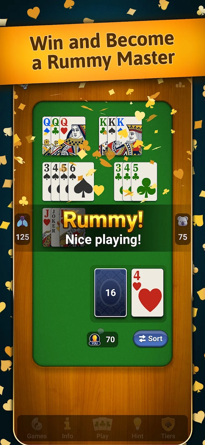 Classic Rummy game interface