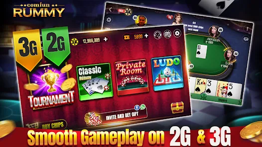 The game screen of Magic Rummy