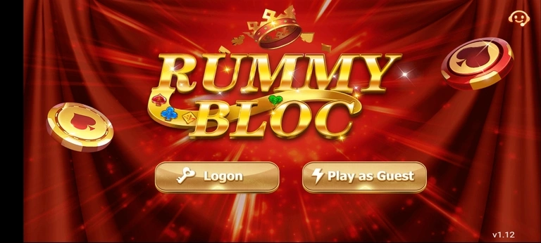 Rummy Bloc game login page