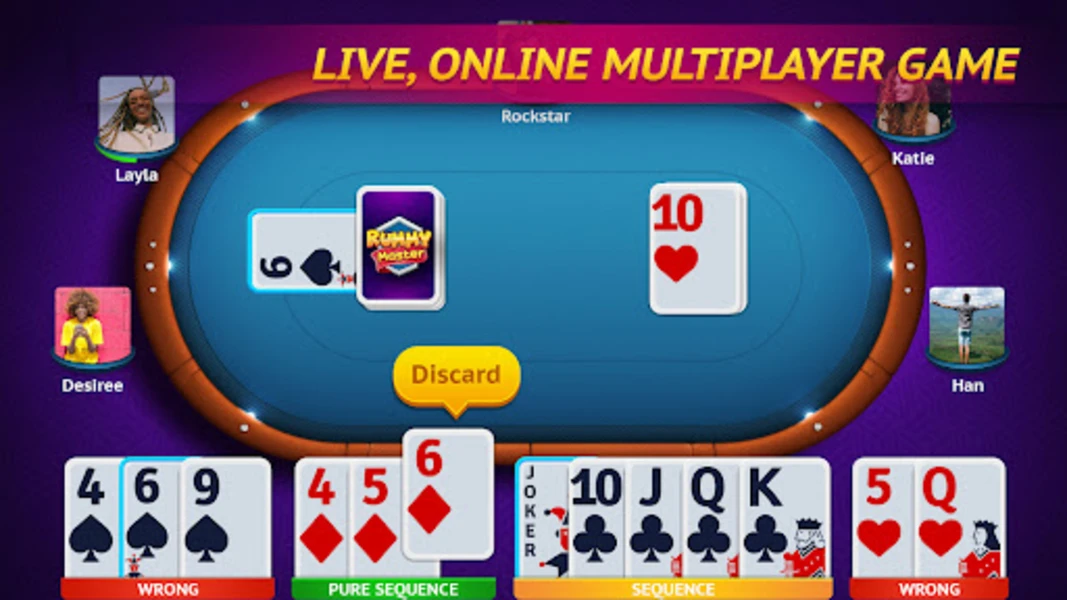 Rummy Master game interface