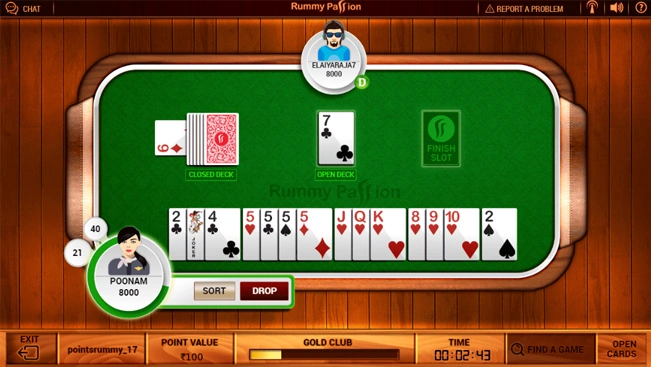 Rummy Passion game screen