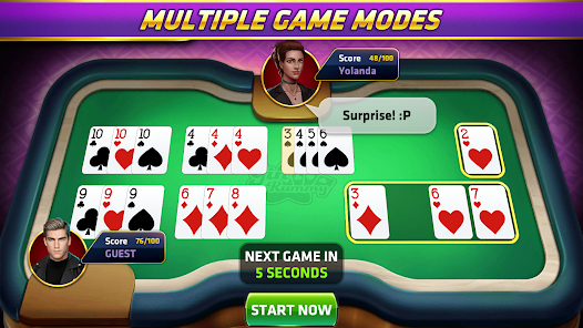 Rummy Riddle game interface